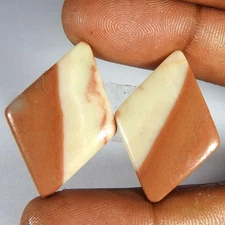 32.95Cts100%Natural Top Coconut jasper Fancy Pair Cabochon Loose Gemstone