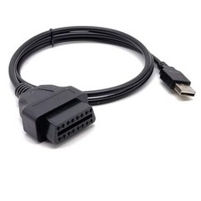 OBD Extension Cable OBD2 to USB Cable USB Type A Male to OBD Female Cable 12V