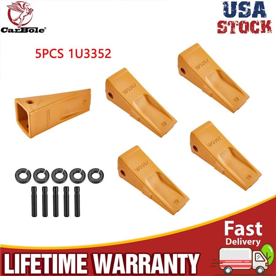 5PK 1U3352 Bucket Teeth w/ 8E6358 Pins 8E6359 Retainers For CAT J350 US Stock