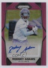 2017 Panini Prizm Rookie Auto Pink Prizm Rodney Adams #RA-RAD Auto 15r3
