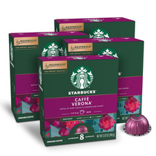 by Nespresso Vertuo, Caff Verona Dark Roast Coffee, 32-Count Coffee Pods, Brews