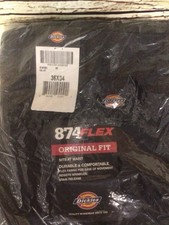 Dickies 874 FLEX Men  s Original Fit Work Pants, Size 36 X 34 Black