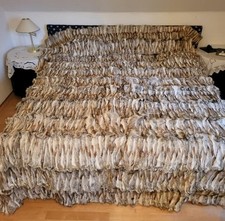 Teppich/Tagesdecke aus Naturfell ( Wolf/Lupus),245cm×270cm,gefüttert ,unbenutzt