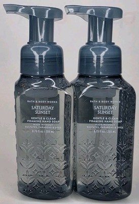 2 BATH & BODY WORKS SATURDAY SUNSET GENTLE & CLEAN FOAMING HAND SOAP FL OZ