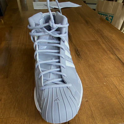 adidas Pro Model White Mid Top Lace Up Basketball Men s Sneakers ART FW7053
