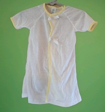 Vintage Gerber Sleep Gown Yellow Bows 3 6 9 Months Baby Clothes Rare