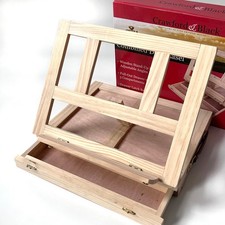Crawford & Black, Combined Desk Easel, Wooden Stand, Pull-Out Drawer