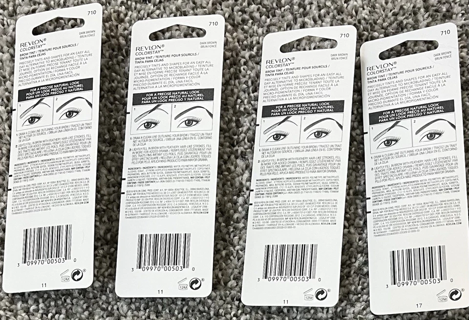 Pack of 4 Revlon ColorStay Brow Tint 710 Dark Brown Waterproof - Image 2 of 2