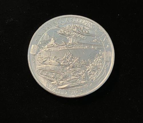2019 Patriot 1oz .999 Silver Round World War 2 Awakened A Sleeping Giant BU