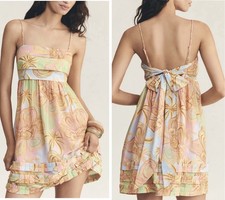 NWT Farm Rio Tropical Flowers Sleeveless Swing Mini Dress, Size L