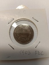 1903 Kingdom of Italy 2 Cent Coin Victor Emmanuel III King of Italy  