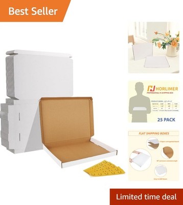25 Pack 12x9x1 Inches Corrugated Cardboard Boxes - Ideal for Mailing and Storage