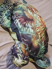 Tree House Kids Large Sea Turtle Stuffed Animal Poly Filled Pillow 32" X 23"