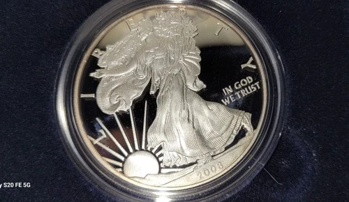 2008 American Silver Eagle Uncirculated With Box And COA U S Mint