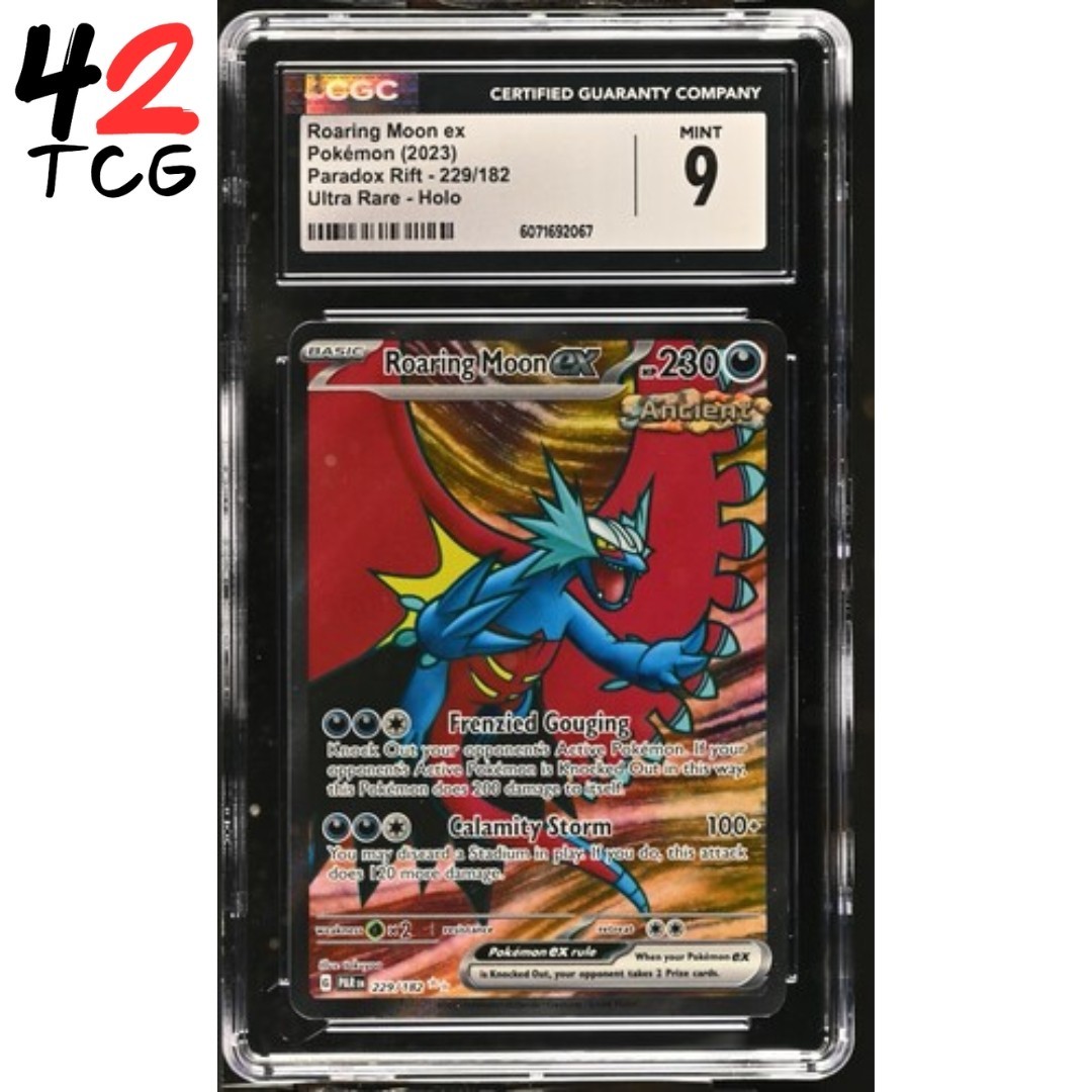 CGC Mint 9 Roaring Moon ex 229/182 Pokémon Paradox Rift PAR EN