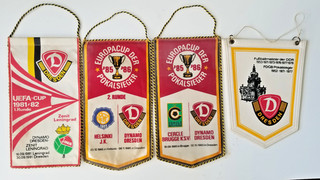 Wimpel von Dynamo Dresden Europapokal