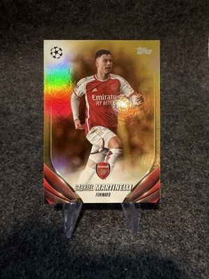 GABRIEL MARTINELLI 2023-24 Topps UEFA /50 Gold Foilboard Arsenal