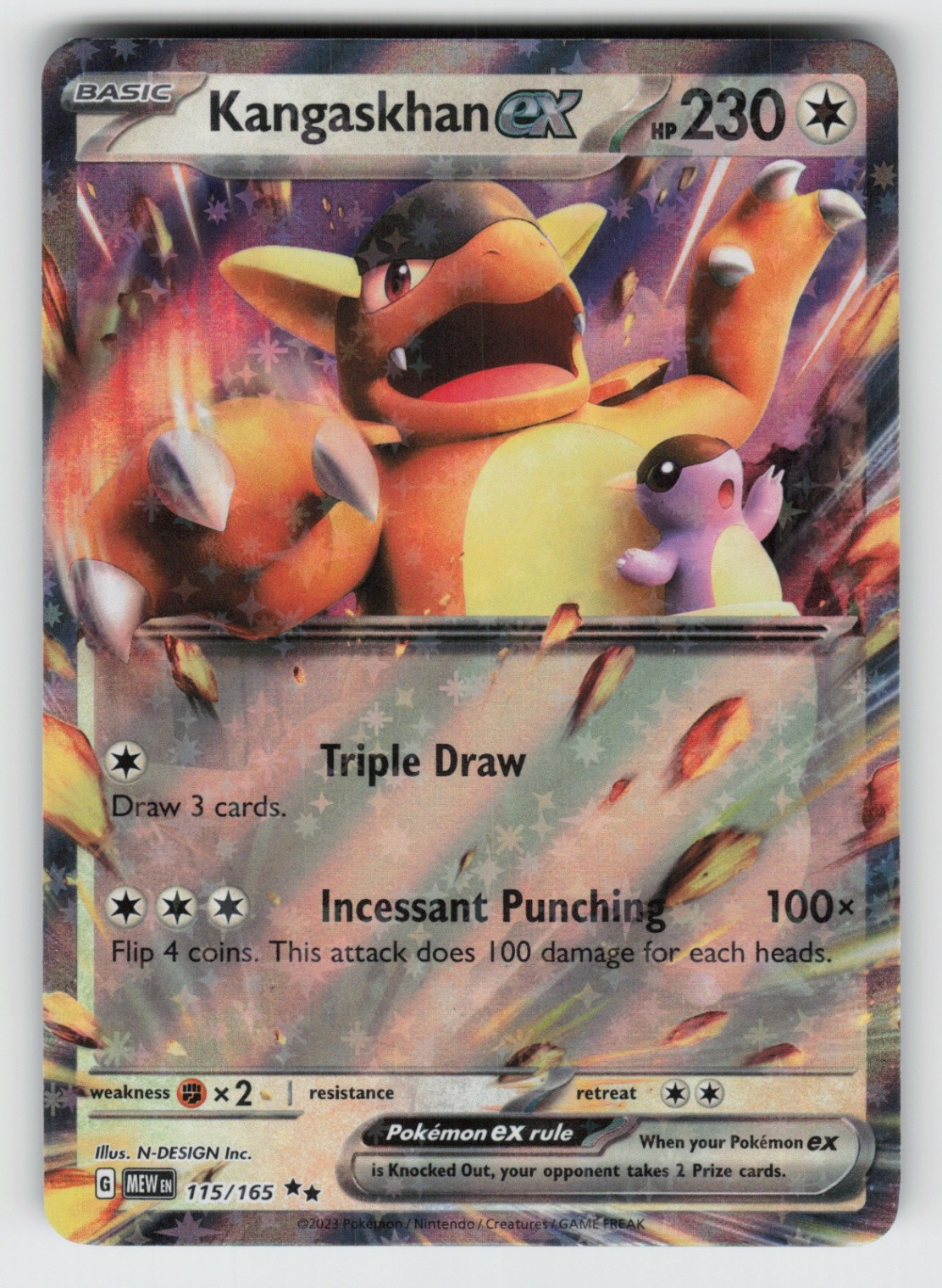 UR - 02 Holo Kangaskhan ex 115/165 Double Rare SV: Scarlet & Violet 151