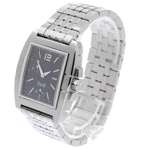 Piaget — Piaget Upstream P10021 33mm SS Black Dial Automatic Watch #C12491