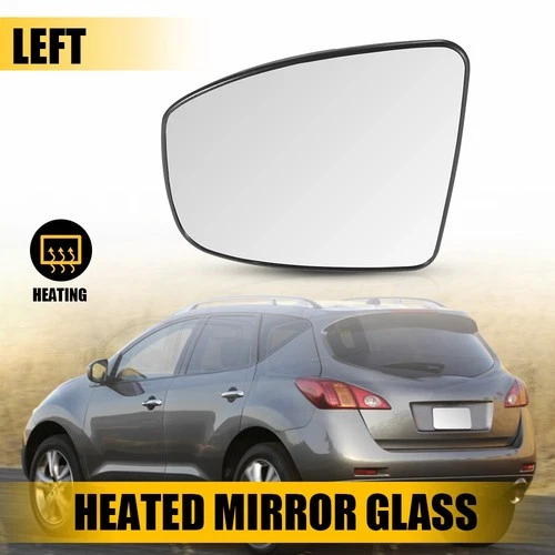 Mirror Glass Heated Driver Left For 2009-2014 Nissan Murano w/ Backing Plate USA