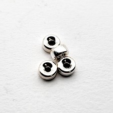 925 Sterling Silver Rondelle Spacer Beads   6.3x3.4mm with 2.1mm Hole, 4pcs