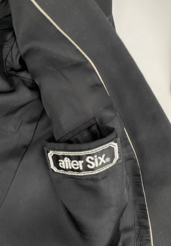 Men's Black Tuxedo Jacket w/ Satin Notch Lapels & Pleated Pants, 41R, 32-34W - Picture 9 of 19