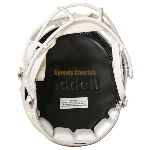 Casco de fútbol americano Denver Broncos blanco alternativo réplica de 2 velocidades tamaño completo - Imagen 4 de 4