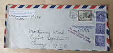 US Armail Envelope  Paraguay  Stamps Washington 1957 Cancel Lieutenant Colonel
