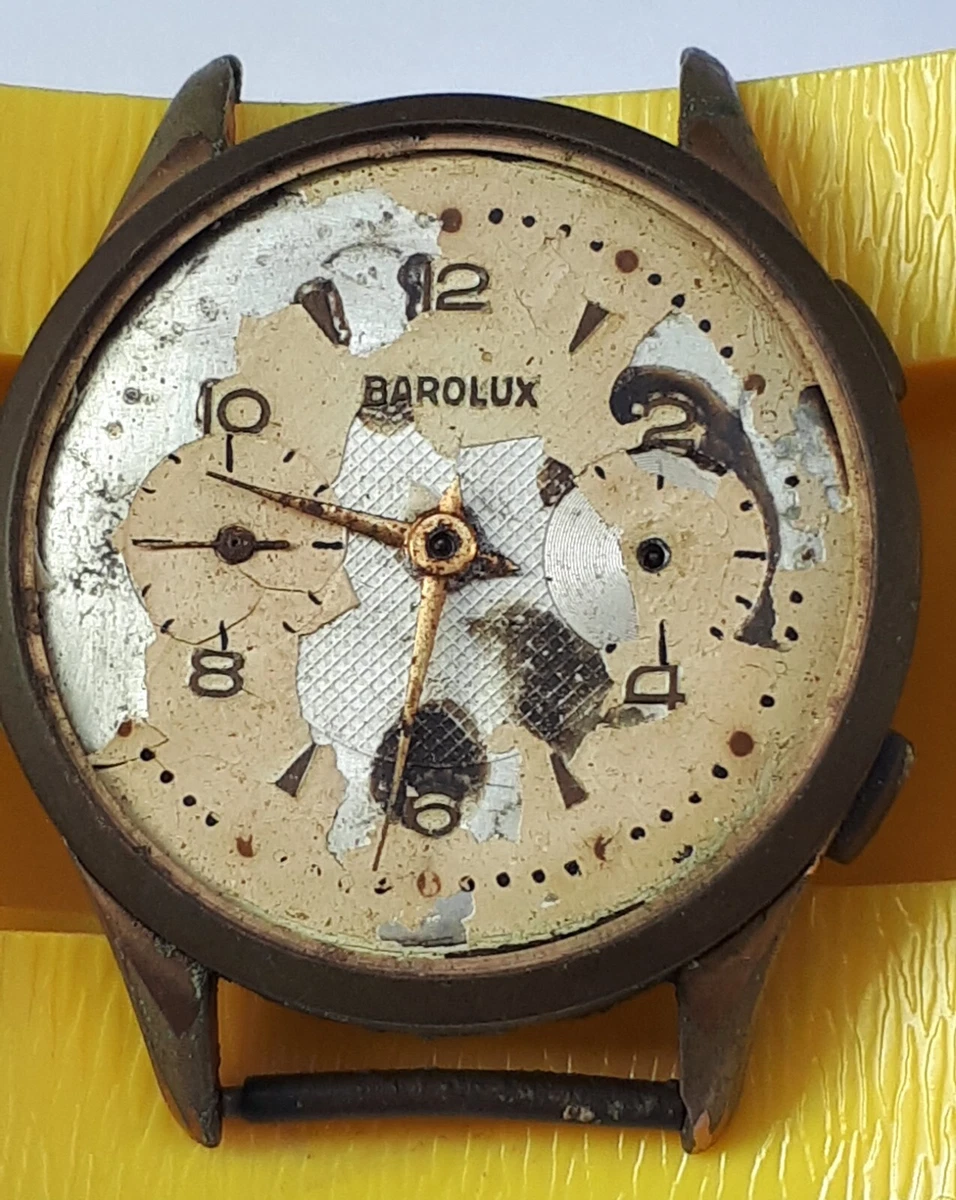 VINTAGE BAROLUX VAL 92 WATCH MANUAL BALANCE IS OK GOLD PLATED SWISS RARE PARTS
