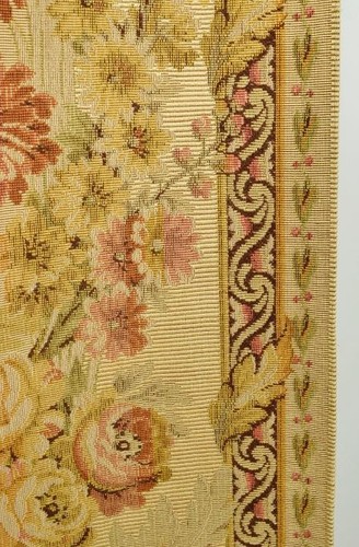Exquisite Long Antique French Silk Aubusson Tapestry Chateau Portiere / Curtain - Picture 15 of 24