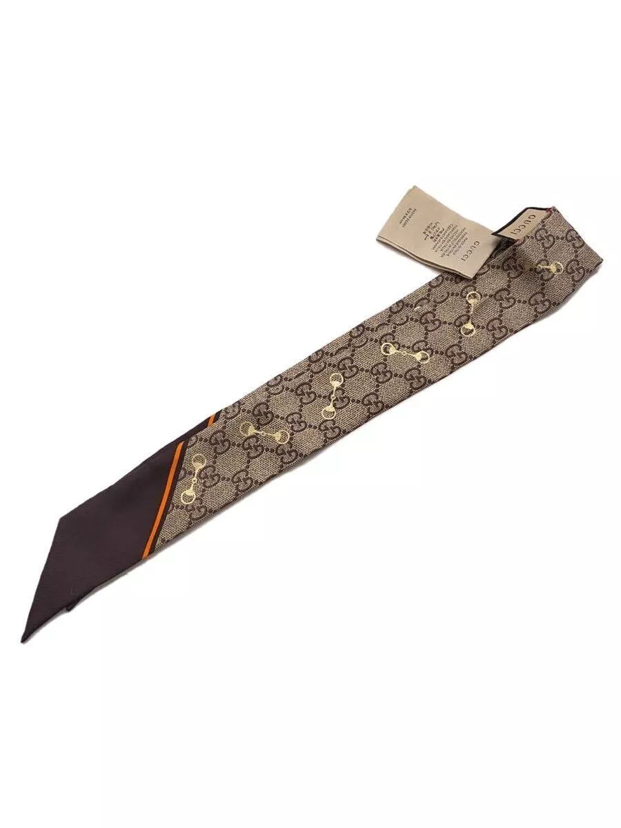 Foulard femme GUCCI soie marron 663719 3G001 occasion