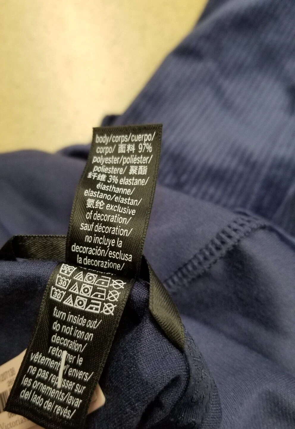 UNDERCOVER Felpa con cappuccio pullover in velluto a costine Victoria's Secret 11207138 taglia Lg blu