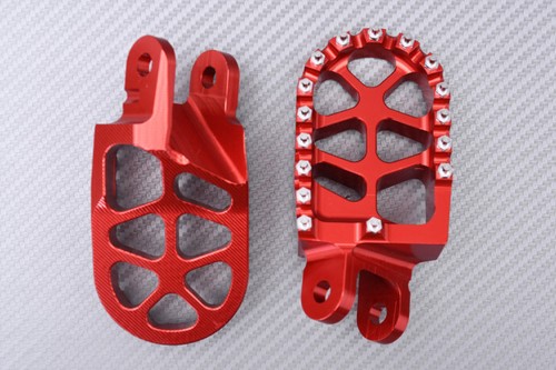 Reposapies Cross / Enduro Izq&Der Rojo Alu KAWASAKI KLX 300 R KLX300R 2020-2024 - Picture 4 of 5