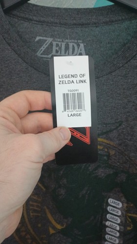 T-Shirt The Legend of Zelda Nintendo dunkelgrau Herren Größe Large Link Geeknet - Bild 3 von 7