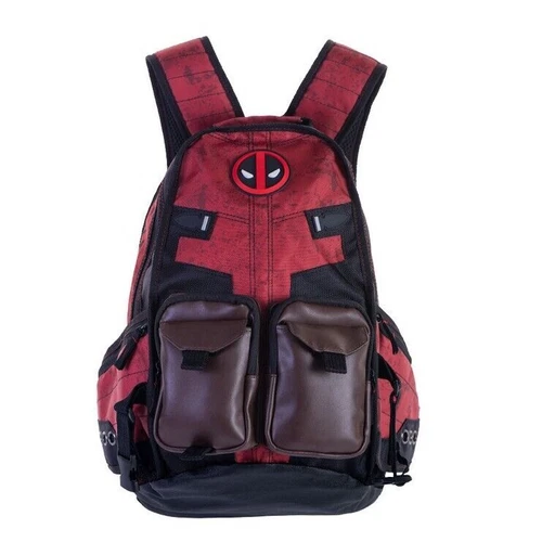Deadpool Cosplay Canvas Backpack School Bag Travel Outdoor Rucksack Gift - Picture 14 of 17