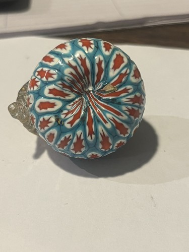 Vintage Murano Apple W/ stem leaf Controlled Bubbles Unique Pattern - Picture 2 of 5