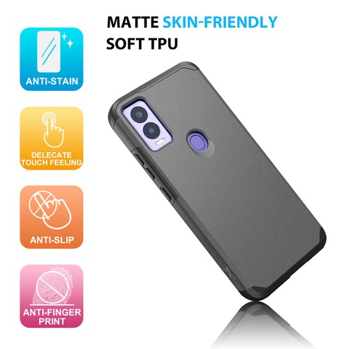 Funda rígida híbrida para teléfono Cricket Magic 5G/AT&T Propel 5G + vidrio templado - Imagen 72 de 73