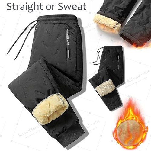 Unisex Fleece Jogging Bottoms Men's Winter Warm Fuzzy Sweat Pant Casual