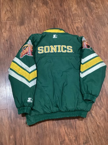 Vintage Seattle SuperSonics Full Zip Starter Jacket l 90s Sonics Payton Kemp - Picture 8 of 16