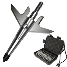 12Pcs Hunting Swhacker Broadheads 100 Grain Compound Bow Crossbow Shooting Point