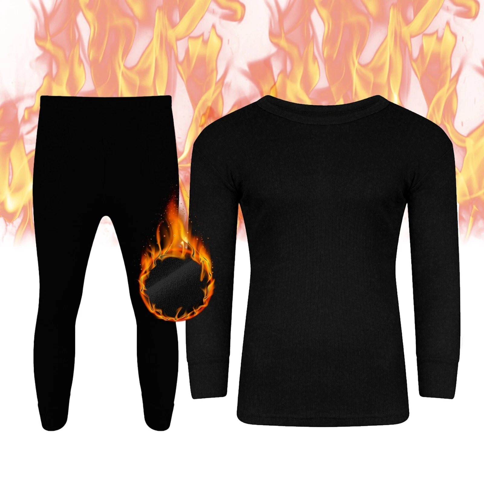 Kids Thermal Winter Underwear Set - Long Sleeve Top & Bottom, Warm Base Layer
Opens in a new window