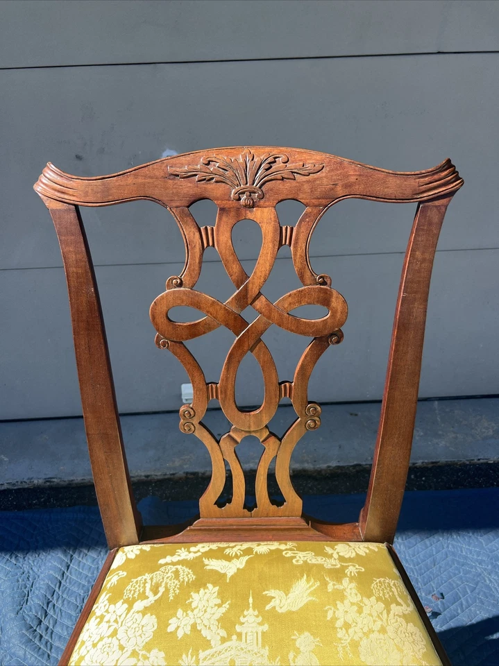 Una silla auxiliar Queen Anne tallada en caoba muy bonita, Maryland, alrededor de 1760’s Foto 3 de 4