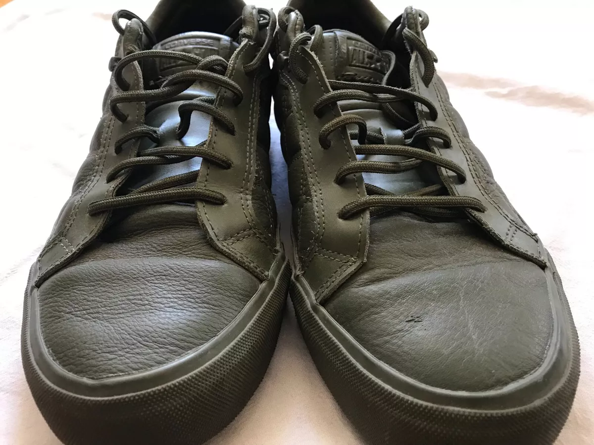 Converse olive outlet leather