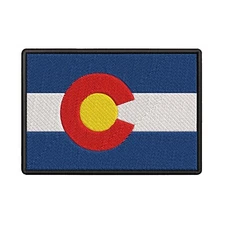 COLORADO STATE FLAG PATCH embroidered iron-on EMBLEM CO DENVER TOP QUALITY CO
