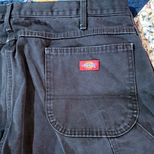 Dickies Carpenter Pants Men's Fit 40x29 Black Canvas Work 7 pockets USA - Picture 16 of 21