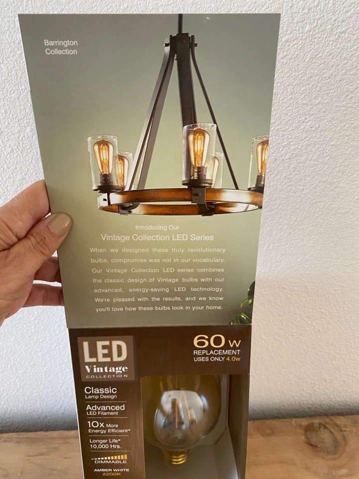 Kichler LED Vintage Collection 60W Dimmable Amber White Lightbulb - Image 3 of 4