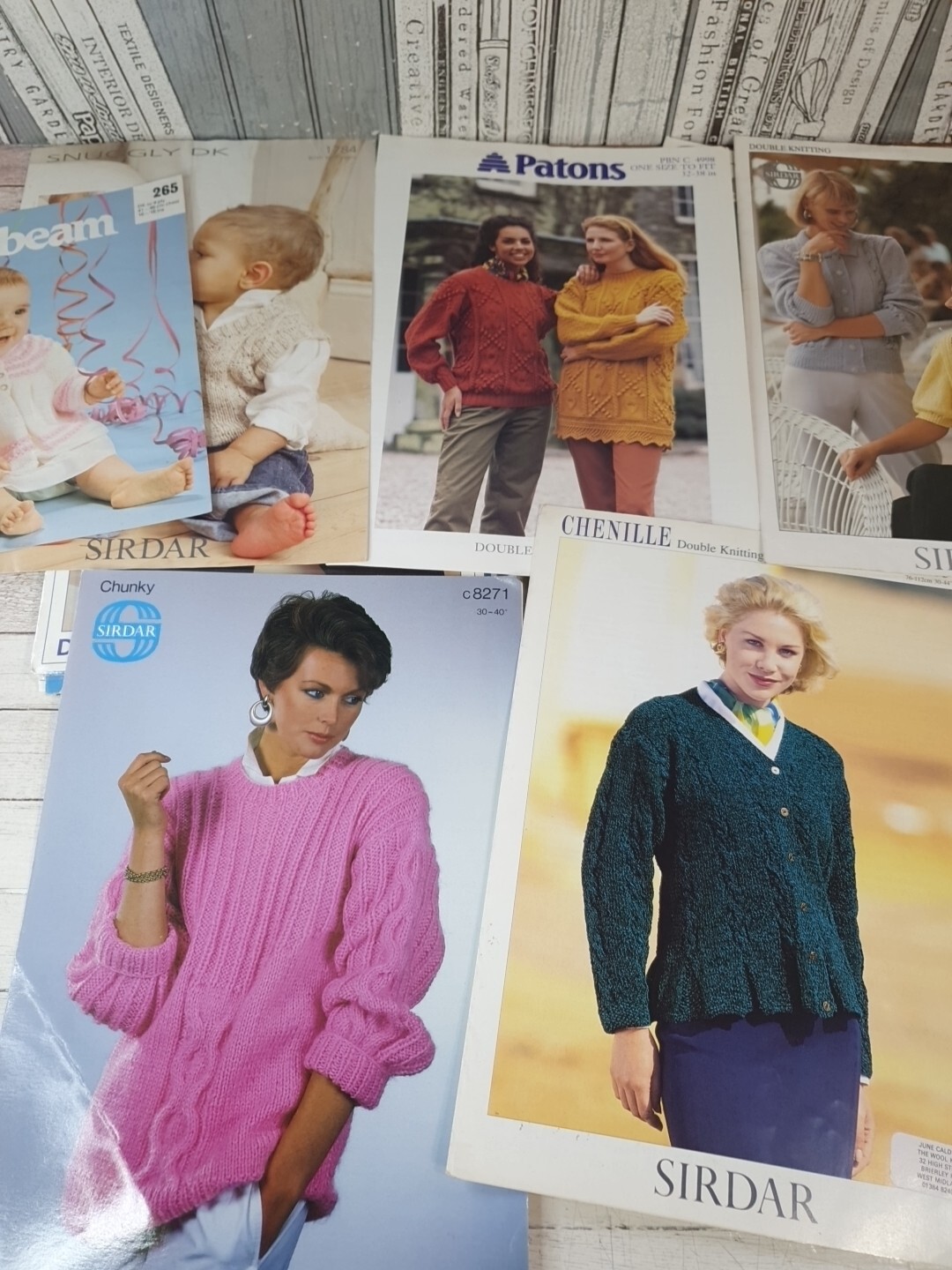 Knitting Patterns Bundle x 16 Vintage Patterns Ladies, Baby Toddler