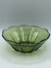 Vintage Anchor Hocking Swedish Modern Avocado Green Large Dessert Bowl 3"