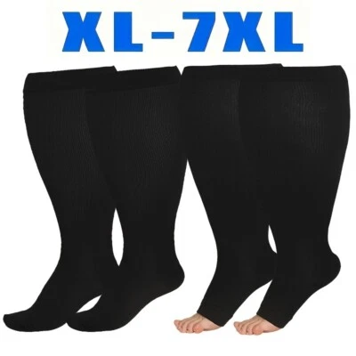 3 Paar Kompressionsstrümpfe Kniestrümpfe Klasse Stützstrümpfe Damen Herren - Bild 1 von 4