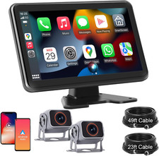 HD1080P Wired Backup Camera System with Apple Carplay  Android Auto,10'' Touch